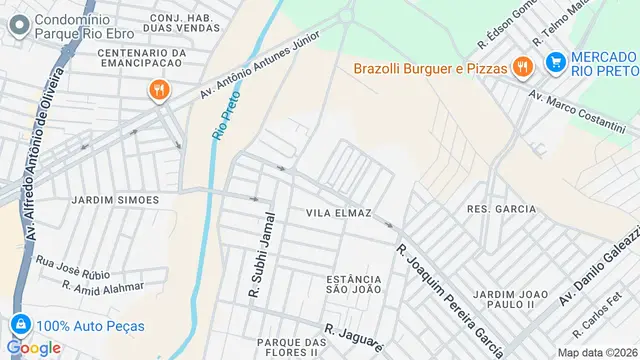 Mapa do bairro Azulão, São José do Rio Preto - SP