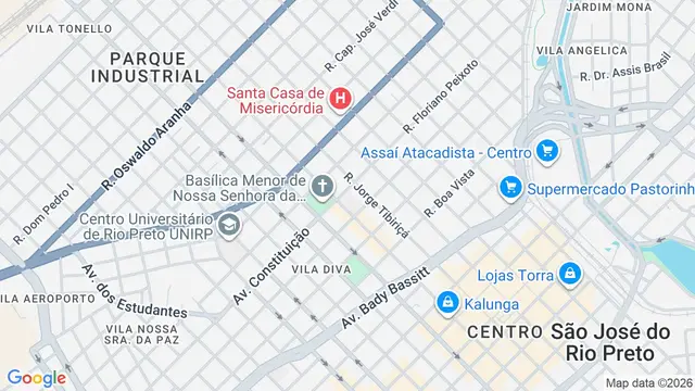 Mapa do bairro Boa Vista, São José do Rio Preto - SP