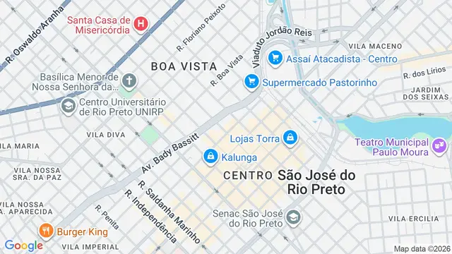 Mapa do bairro Centro, São José do Rio Preto - SP