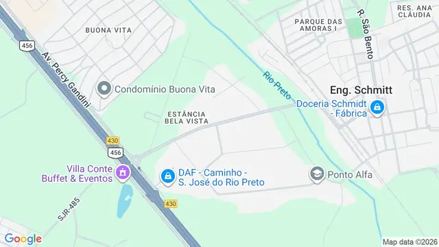 Mapa do bairro Chácara Bela Vista, São José do Rio Preto - SP