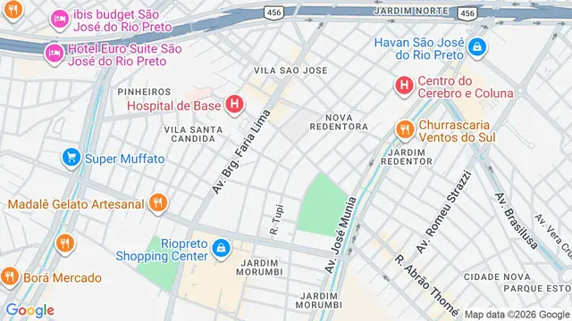 Mapa do bairro Chácara Municipal, São José do Rio Preto - SP