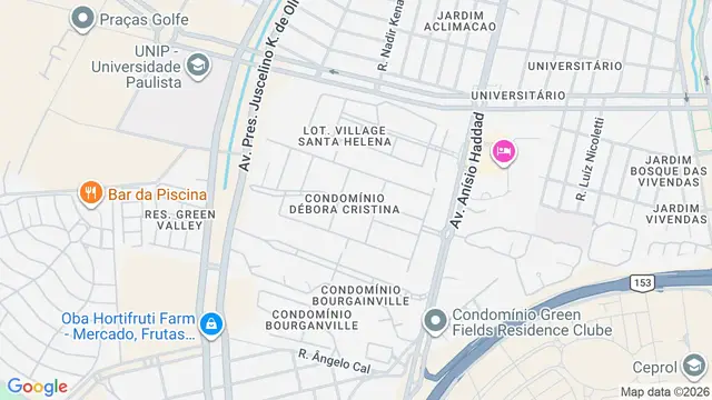 Mapa do bairro Condomínio Débora Cristina, São José do Rio Preto - SP