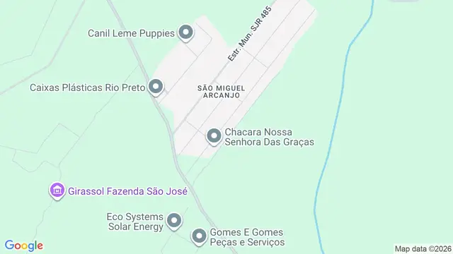 Mapa do bairro Condomínio São Miguel Arcanjo (Zona Rural), São José do Rio Preto - SP