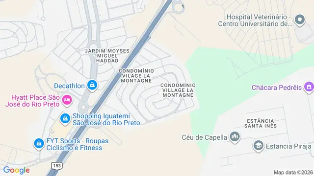 Mapa do bairro Condomínio Vilage La Montagne, São José do Rio Preto - SP