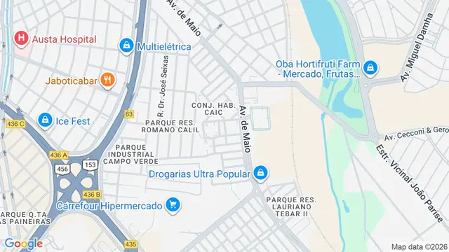 Mapa do bairro Conjunto Habitacional CAIC, São José do Rio Preto - SP