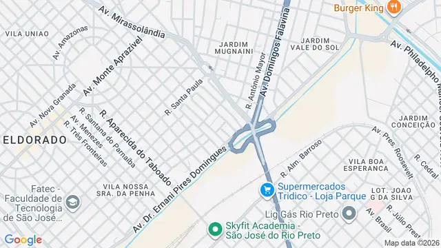 Mapa do bairro Conjunto Habitacional Costa do Sol, São José do Rio Preto - SP