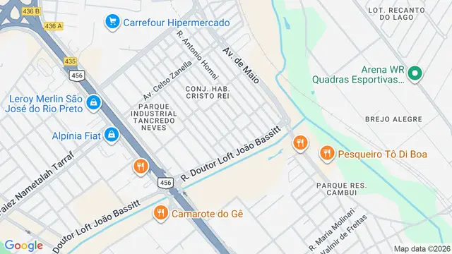 Mapa do bairro Conjunto Habitacional Cristo Rei, São José do Rio Preto - SP