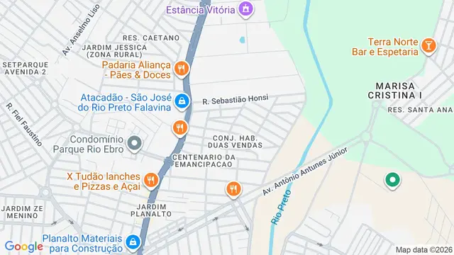 Mapa do bairro Conjunto Habitacional Duas Vendas, São José do Rio Preto - SP