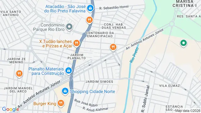 Mapa do bairro Conjunto Habitacional São José do Rio Preto 11+12, São José do Rio Preto - SP