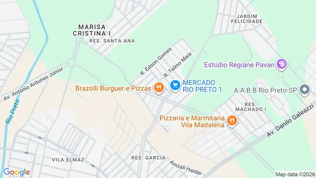Mapa do bairro Conjunto Habitacional São José do Rio Preto, São José do Rio Preto - SP