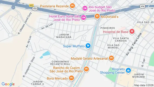Mapa do bairro Estância Matinha, São José do Rio Preto - SP