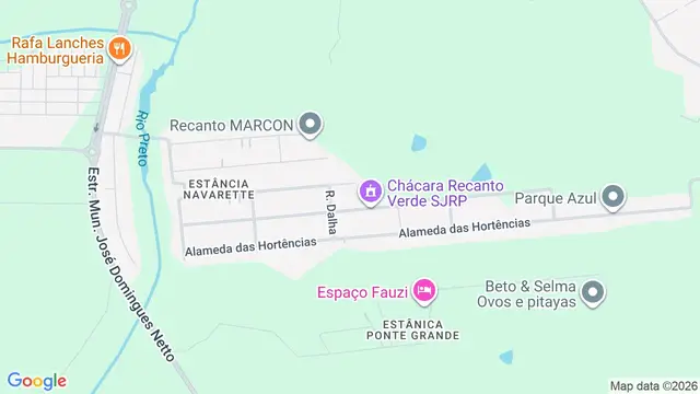 Mapa do bairro Estância Navarrete (Zona Rural), São José do Rio Preto - SP