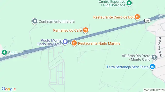 Mapa do bairro Estância Pica-pau amarelo (Zona Rural), São José do Rio Preto - SP - Avenida Gerassina Tavares