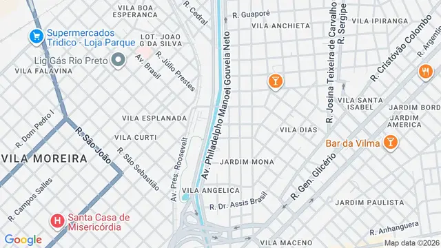 Mapa do bairro Estância Pingo D'Água (Zona Rural), São José do Rio Preto - SP