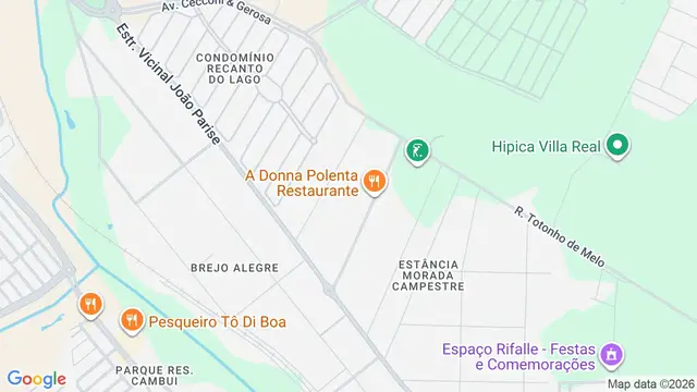 Mapa do bairro Estância Recreio (Zona Rural), São José do Rio Preto - SP