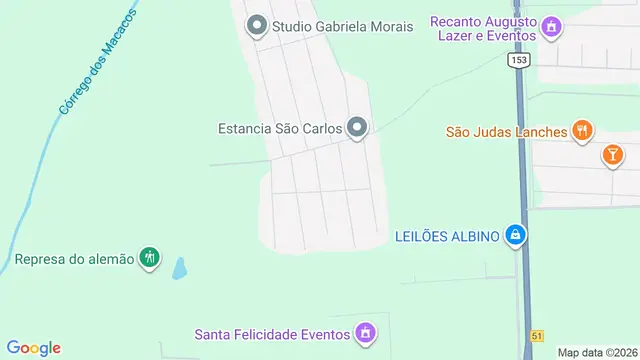 Mapa do bairro Estância San Carlos (Zona Rural), São José do Rio Preto - SP