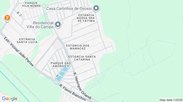 Mapa do bairro Estância Santa Catarina (Zona Rural), São José do Rio Preto - SP