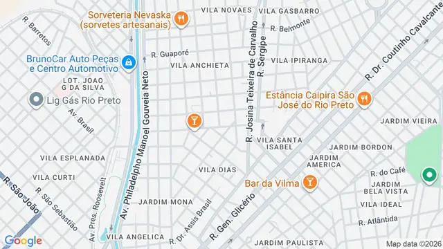 Mapa do bairro Estância Santa Helena, São José do Rio Preto - SP