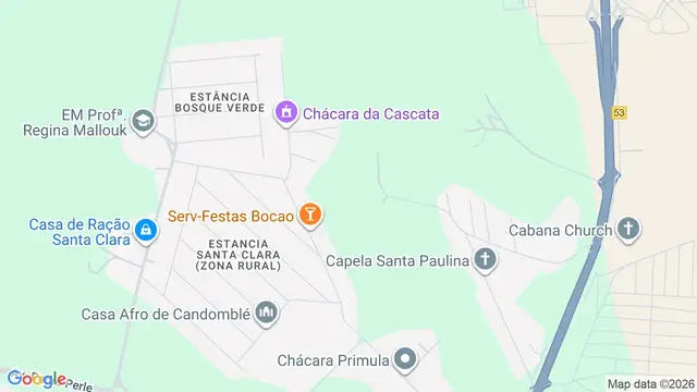Mapa do bairro Estância Santa Paula (Zona Rural), São José do Rio Preto - SP