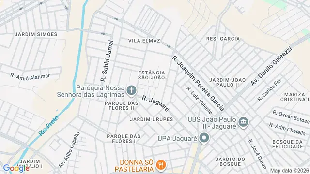 Mapa do bairro Estância São João II - Vila Elmaz, São José do Rio Preto - SP