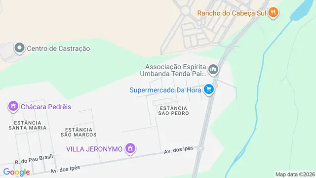 Mapa do bairro Estância São Pedro (Zona Rural), São José do Rio Preto - SP