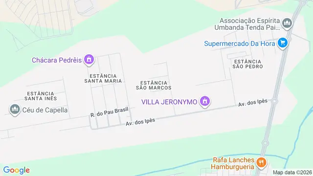 Mapa do bairro Estância Sobrinho (Zona Rural), São José do Rio Preto - SP