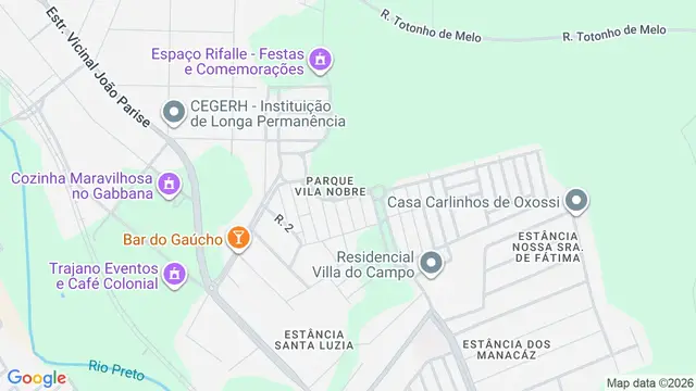 Mapa do bairro Fazenda Rio Preto, São José do Rio Preto - SP