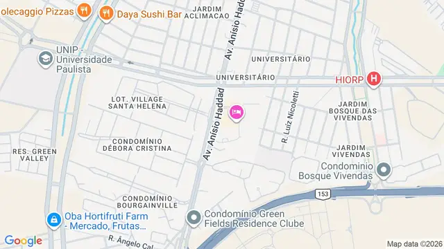 Mapa do bairro Giardino, São José do Rio Preto - SP