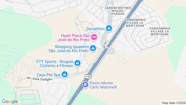 Mapa do bairro Iguatemi, São José do Rio Preto - SP