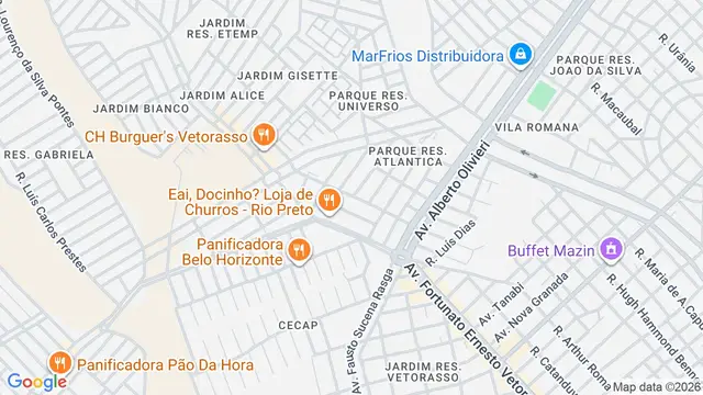 Mapa do bairro Jardim Alice, São José do Rio Preto - SP