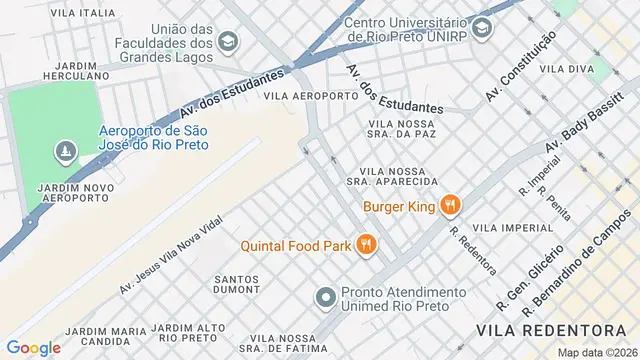 Mapa do bairro Jardim Alvorada, São José do Rio Preto - SP