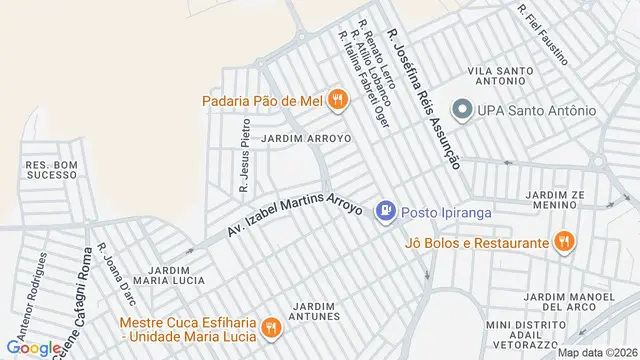 Mapa do bairro Jardim Arroyo, São José do Rio Preto - SP