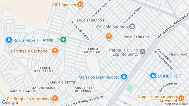 Mapa do bairro Jardim Astúrias, São José do Rio Preto - SP