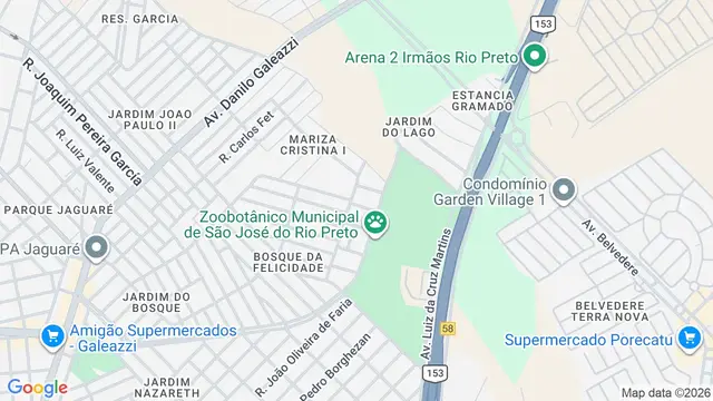 Mapa do bairro Jardim Castelinho, São José do Rio Preto - SP