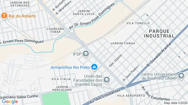 Mapa do bairro Jardim Congonhas, São José do Rio Preto - SP