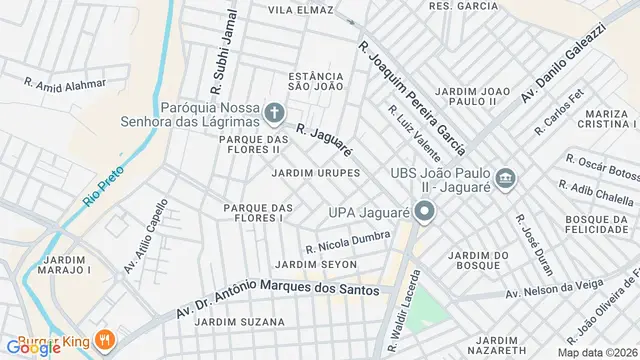 Mapa do bairro Jardim Giuliane, São José do Rio Preto - SP
