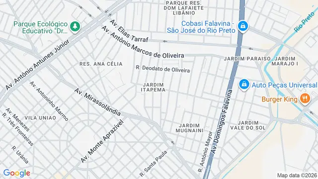 Mapa do bairro Jardim Itapema, São José do Rio Preto - SP