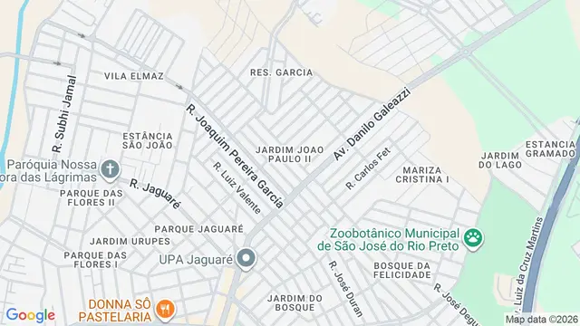 Mapa do bairro Jardim João Paulo II, São José do Rio Preto - SP