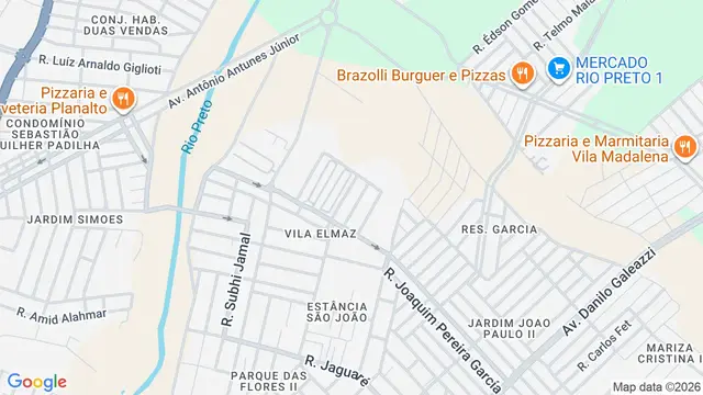 Mapa do bairro Jardim Juliana, São José do Rio Preto - SP