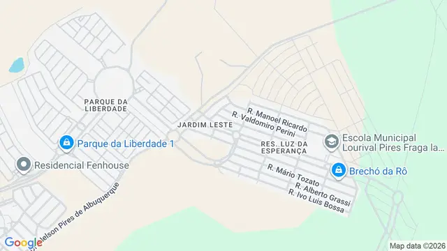 Mapa do bairro Jardim Leste, São José do Rio Preto - SP