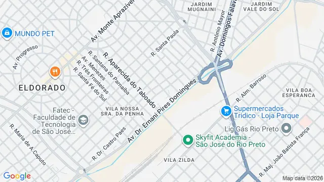 Mapa do bairro Jardim Los Angeles, São José do Rio Preto - SP
