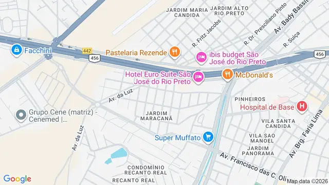 Mapa do bairro Jardim Maracanã, São José do Rio Preto - SP