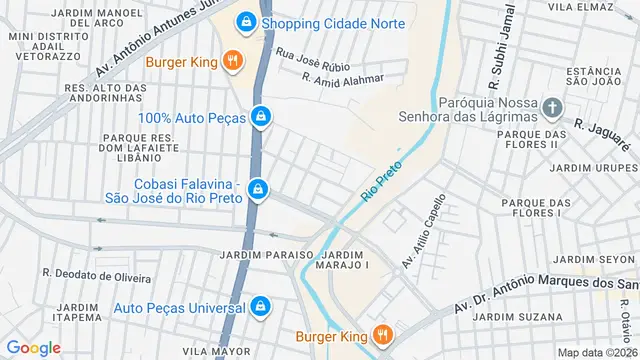 Mapa do bairro Jardim Marajó, São José do Rio Preto - SP