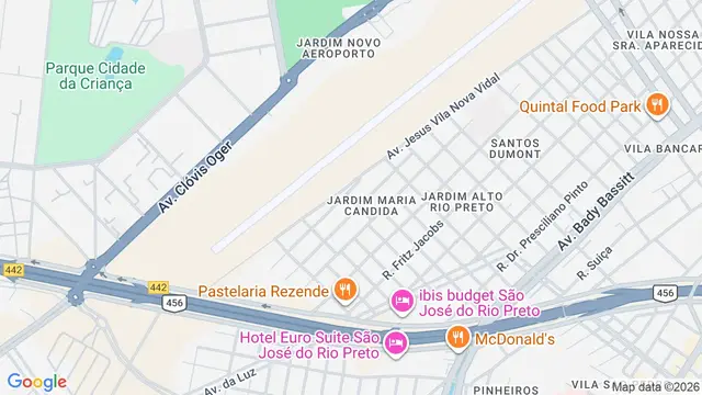 Mapa do bairro Jardim Maria Cândida, São José do Rio Preto - SP