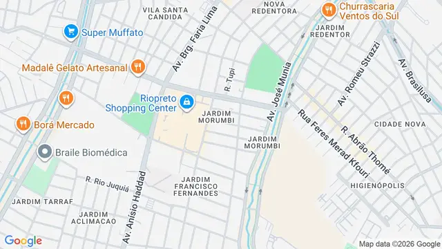 Mapa do bairro Jardim Morumbi, São José do Rio Preto - SP