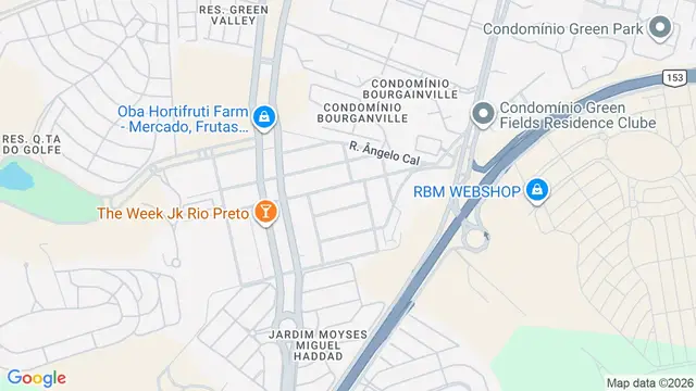 Mapa do bairro Jardim Moysés Miguel Haddad, São José do Rio Preto - SP
