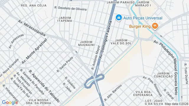 Mapa do bairro Jardim Mugnaini, São José do Rio Preto - SP