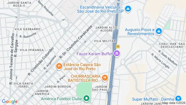 Mapa do bairro Jardim Municipal, São José do Rio Preto - SP