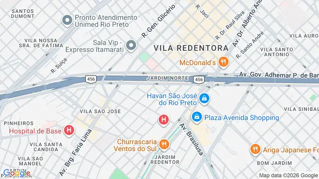 Mapa do bairro Jardim Norte, São José do Rio Preto - SP - Rua Duque de Caxias