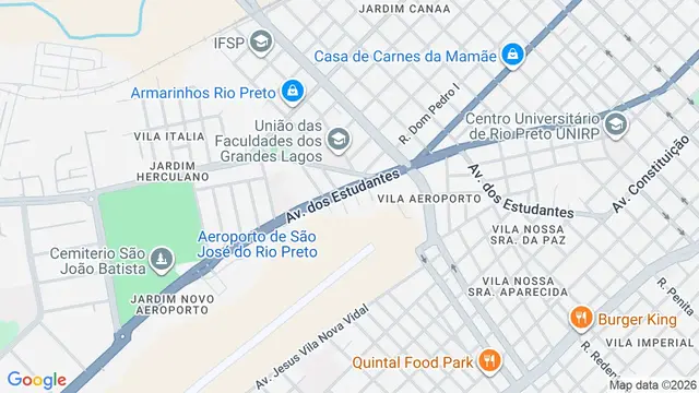 Mapa do bairro Jardim Novo Aeroporto, São José do Rio Preto - SP